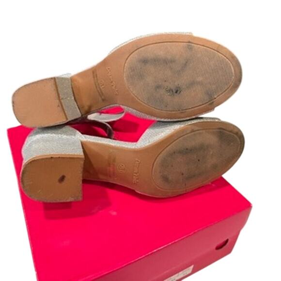 Dream Pairs Chunkle Silver Glitter Block Heel Women’s 8.5 Ankle Strap Party Y2K - Picture 4 of 6